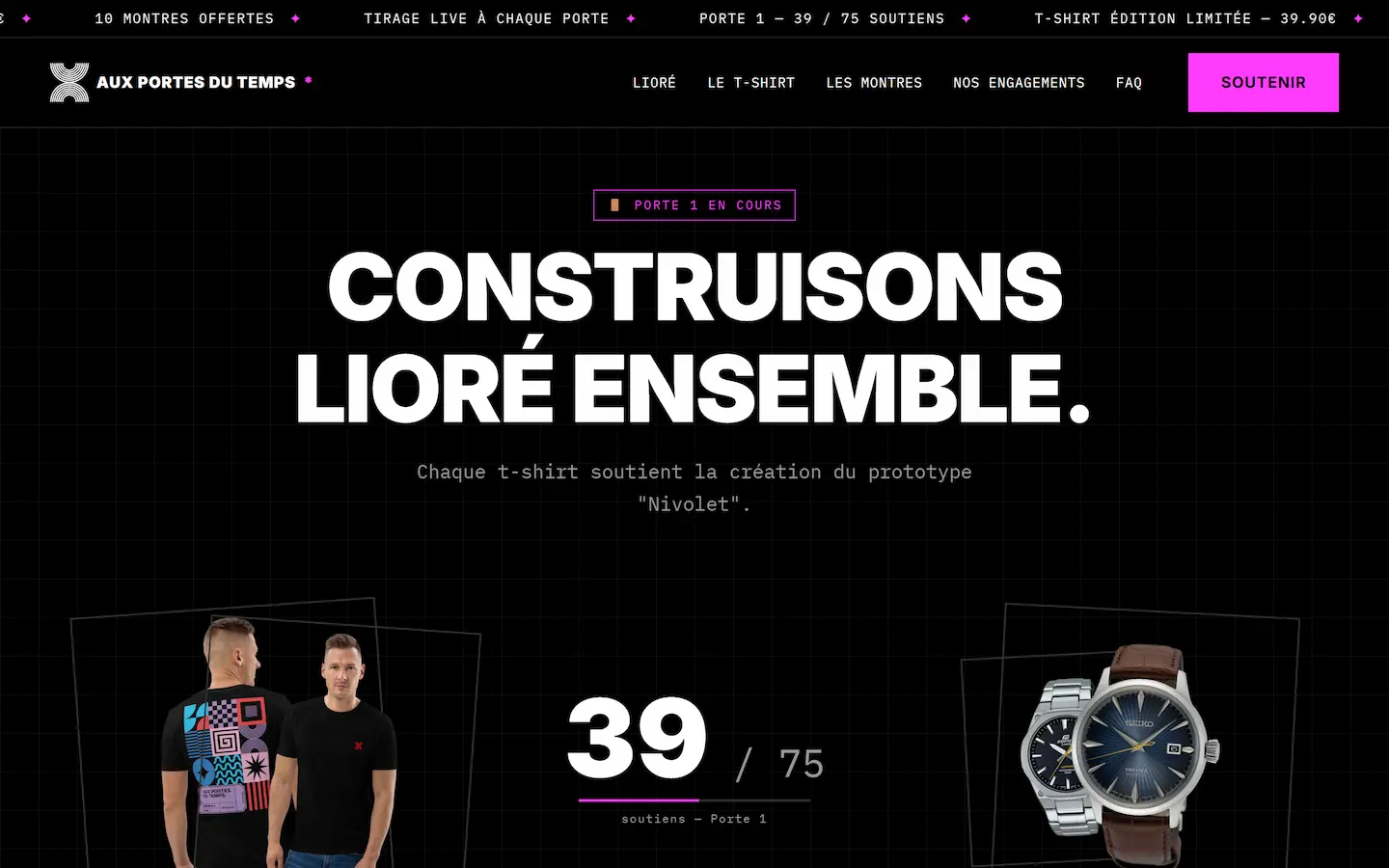 Aperçu du site Aux Portes du Temps