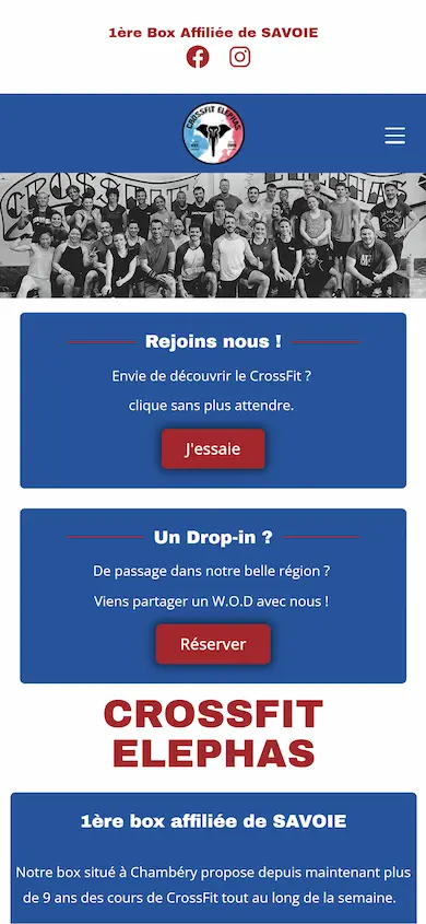 Aperçu mobile CrossFit Elephas