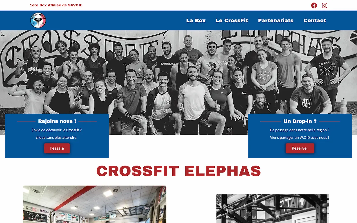 Aperçu du site CrossFit Elephas