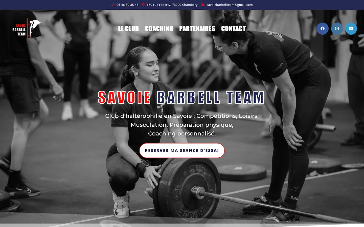 Aperçu du site Savoie Barbell Team
